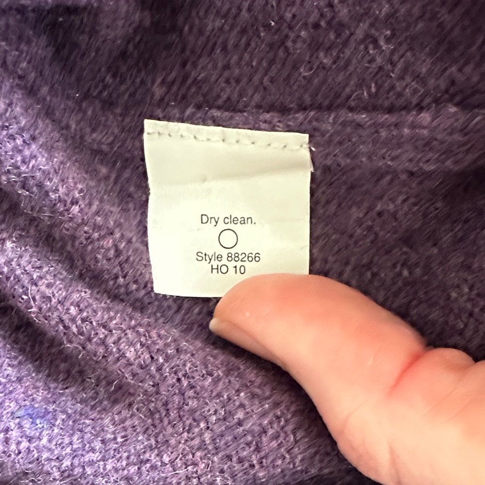 J. Crew Men's Purple 100% Lambswool Crewneck Sweater - Picture 5 of 7